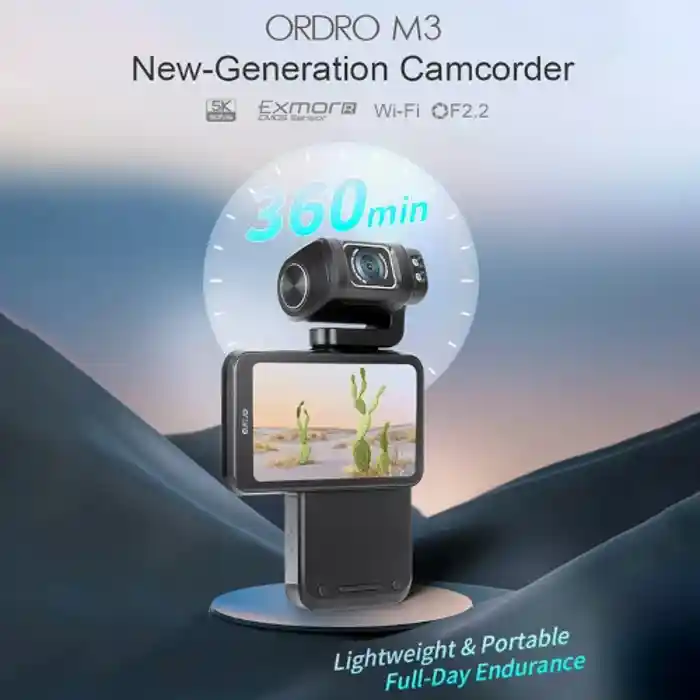 ORDRO M3 5K Video Camera Camcorder with Flippable Touch Screen, WiFi IR Night Vision Camera w/ 3250mAh Capacity Battery, 4K UHD 56MP Handheld Camera